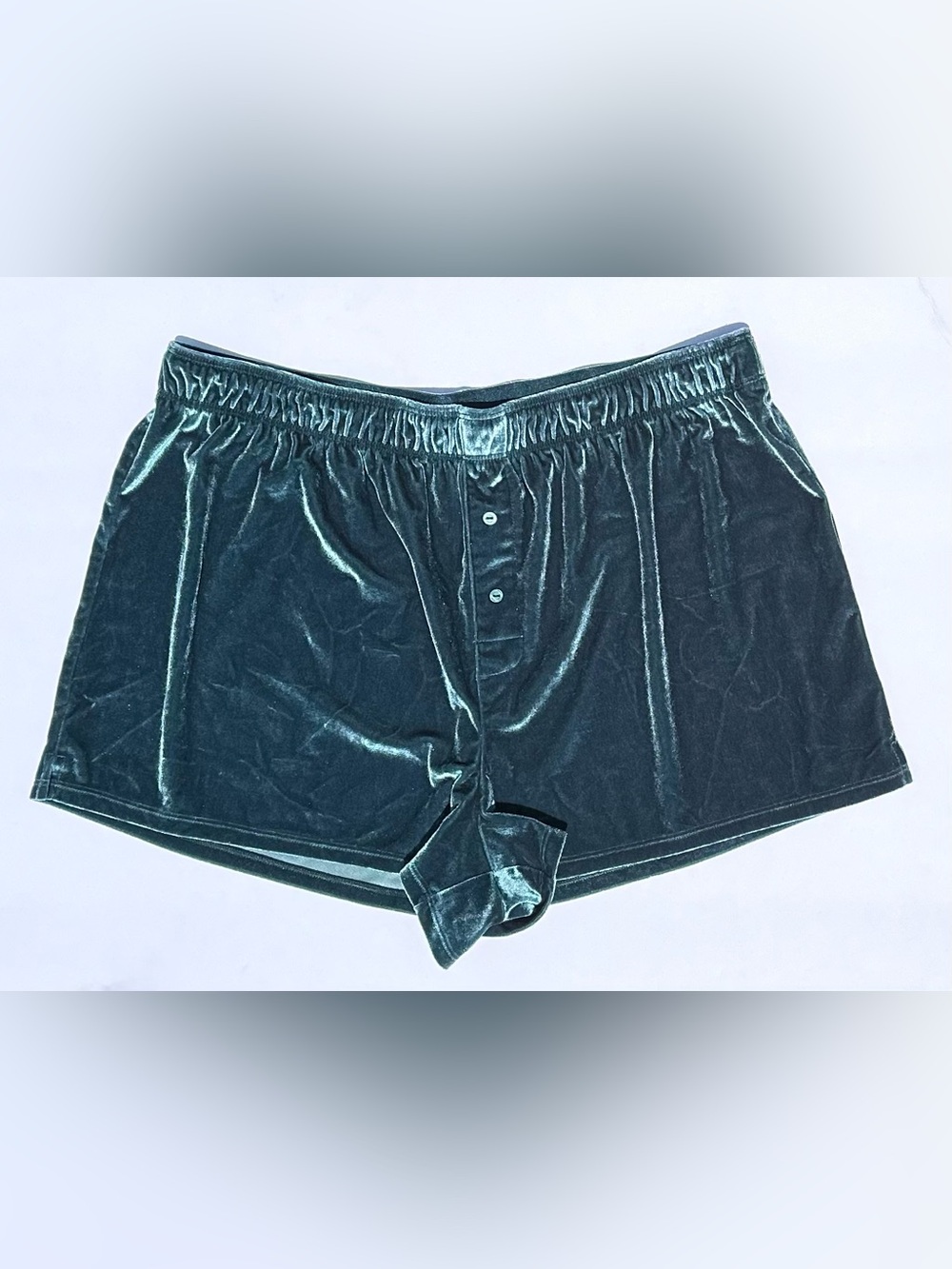Victoria’s Secret PINK Velvet Rhinestone Boxer Shorts Large Y2K McBling